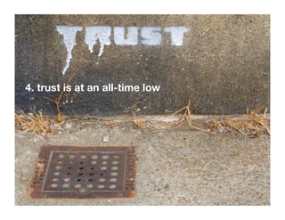 4. trust is at an all-time low
 