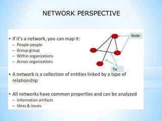 NETWORK PERSPECTIVE
 