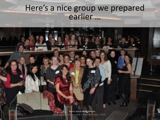 Here’s a nice group we prepared earlier …Source: Social Media Women13/07/2010www.katecarruthers.com | © Kate Carruthers 201019