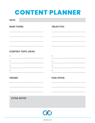 Social Media Workbook by CFI Downloadable PDF
