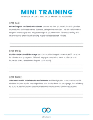 Social Media Workbook by CFI Downloadable PDF