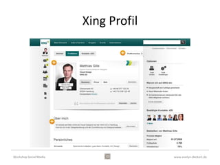 Xing Funktionen




Workshop Social Media                     www.evelyn-deckert.de
 