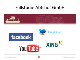 Fallstudie Schuberth GmbH @Twitter




Workshop Social Media          www.evelyn-deckert.de
 