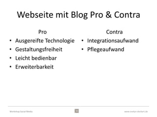 Erfolg – Schritt für Schritt




Workshop Social Media                        www.evelyn-deckert.de
 