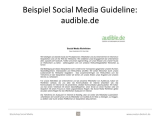 Pause




Workshop Social Media           www.evelyn-deckert.de
 