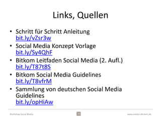 Krisenauslöser
• Im eigenen Unternehmen
       – Interne Prozesse
       – Interaktion mit der Umwelt, z.B. juristisches
         Vorgehen gegen Wettbewerb
• Extern:
       – (Empfundene) Missstände
       – Störfälle, Gefährdungen



Workshop Social Media                              www.evelyn-deckert.de
 