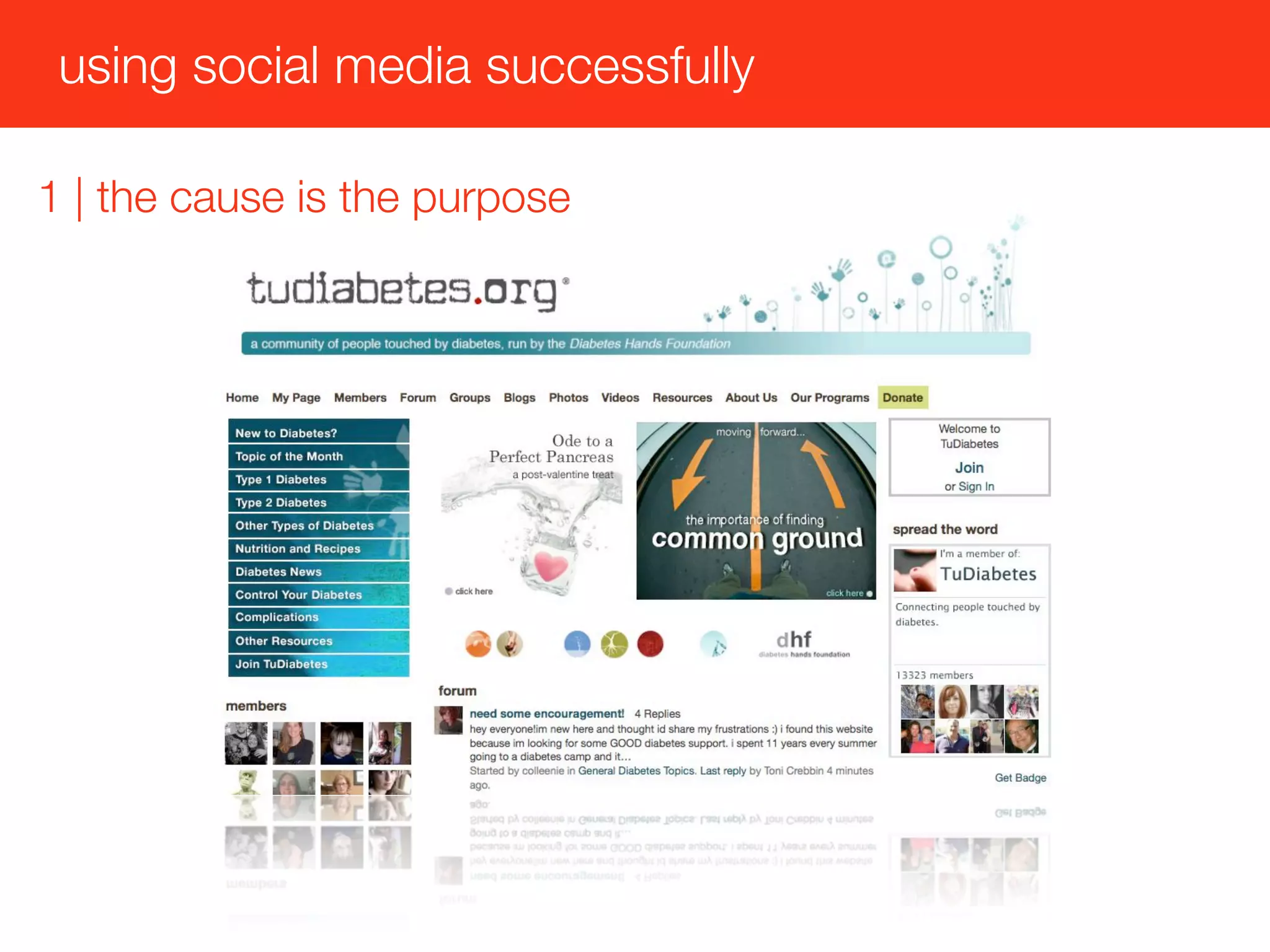 using social media successfully

1 | the cause is the purpose
 