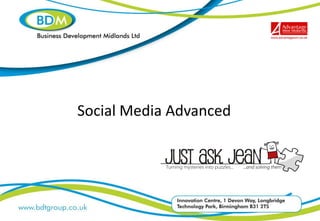 Social Media Advanced
 