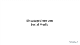 Einsatzgebiete von
Social Media
 