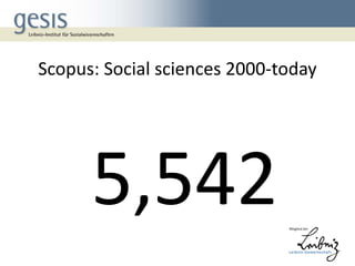 Scopus: Social sciences 2000-today

5,542

 