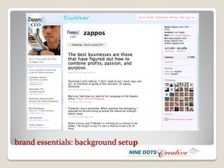 brand essentials: background setup
 