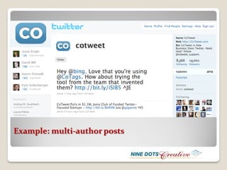 Example: multi-author posts
 
