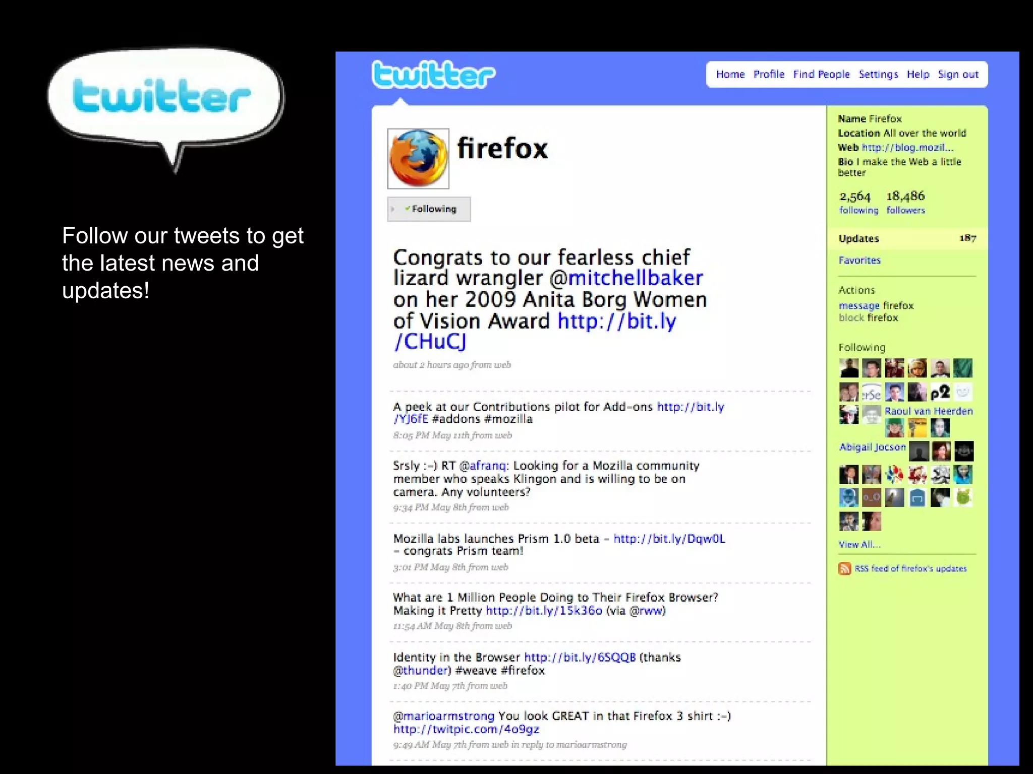 Follow our tweets to get the latest news and updates! 