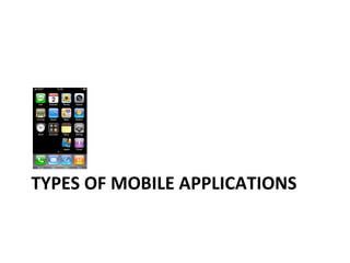 TYPES OF MOBILE APPLICATIONS 