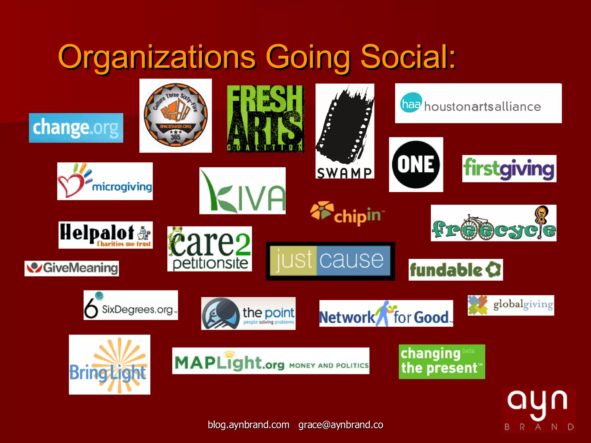 Organizations Going Social: 