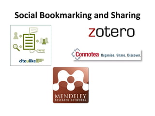 Social Bookmarking and Sharing
 