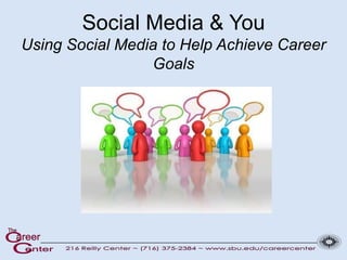 Social Media & You
Using Social Media to Help Achieve Career
Goals
 