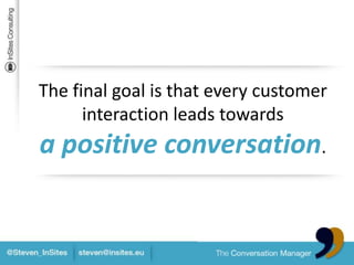 Tointegratesocial media in yourorganization, everydepartmentshould have a set of new KPIs. These are suggestionsthateach of the different departmentscanuse.