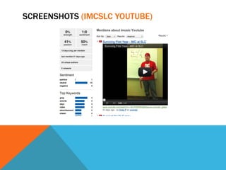 SCREENSHOTS (IMCSLC YOUTUBE)
 