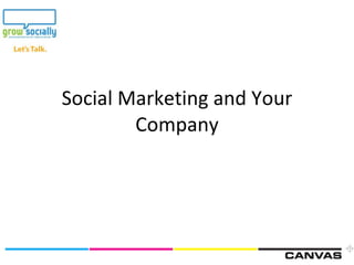 Social Marketing and Your Company 