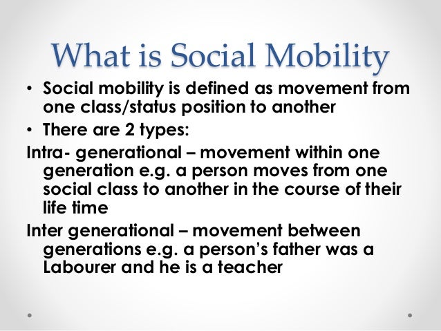 Meaning Of Social Mobility Social mobility