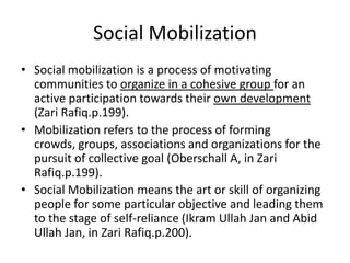 Social Mobilization - A Conceptual Understanding - Imran Ahmad Sajid | PPTX