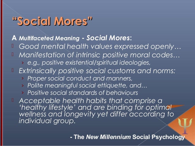 Social Mores Defined Sociology Class