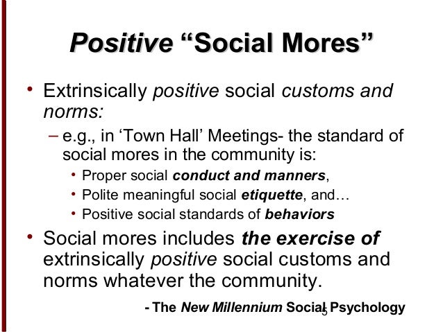 Social Mores Sociology 101
