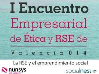 La RSE y el emprendimiento social  