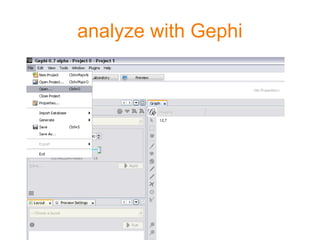 analyze with Gephi
 