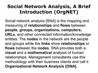 Social Network Analysis for business and study | PPTX