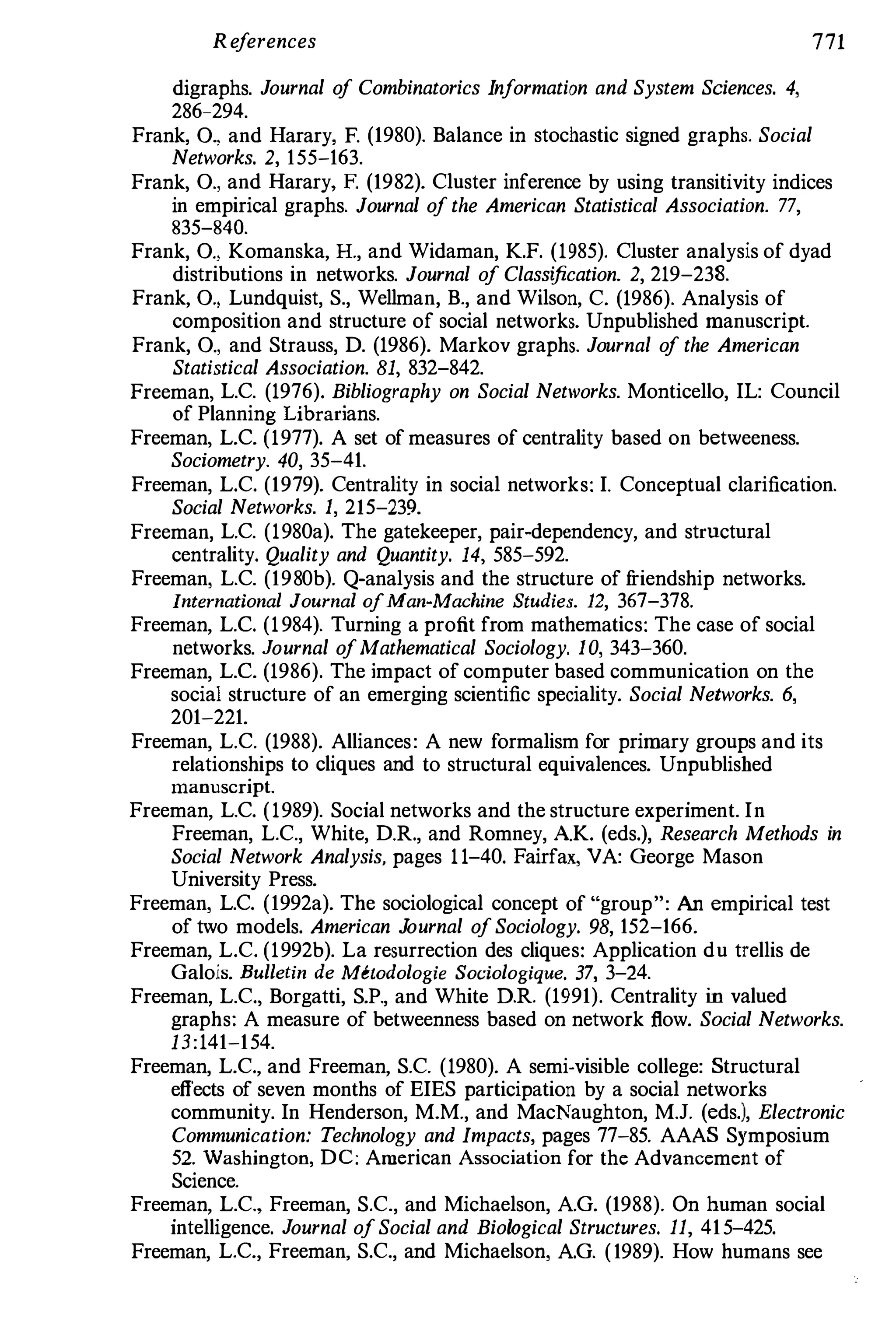 Social Network Analysis [1994]