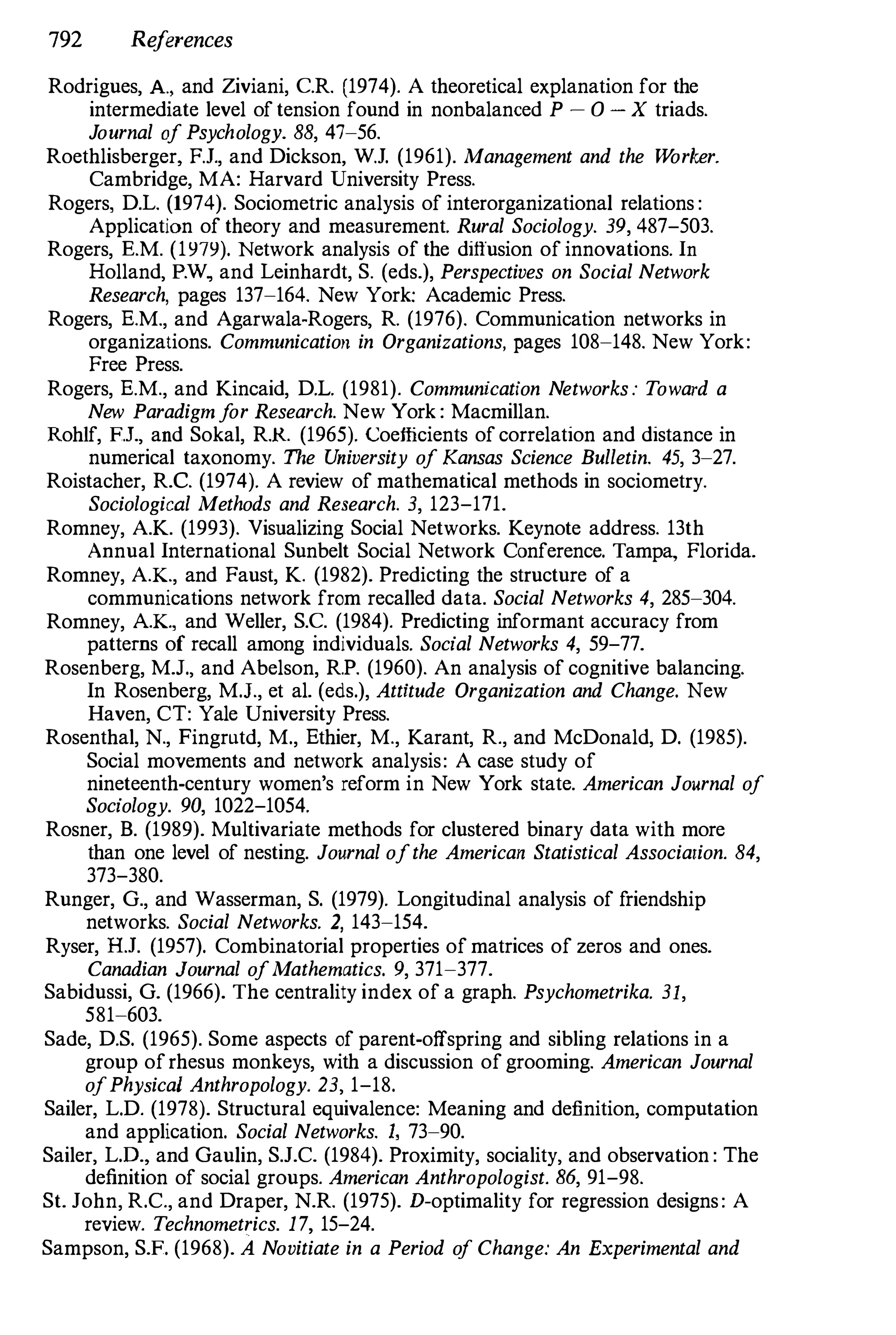 Social Network Analysis [1994]