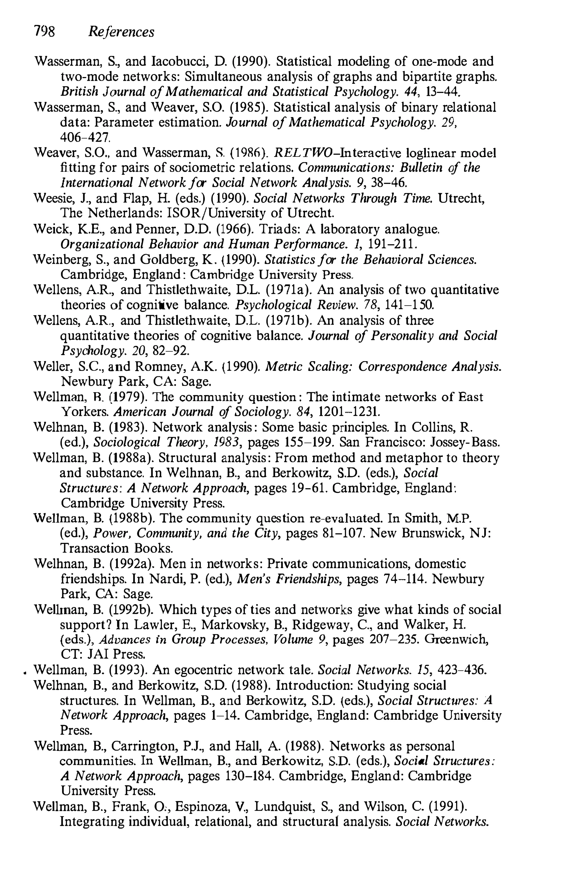 Social Network Analysis [1994]