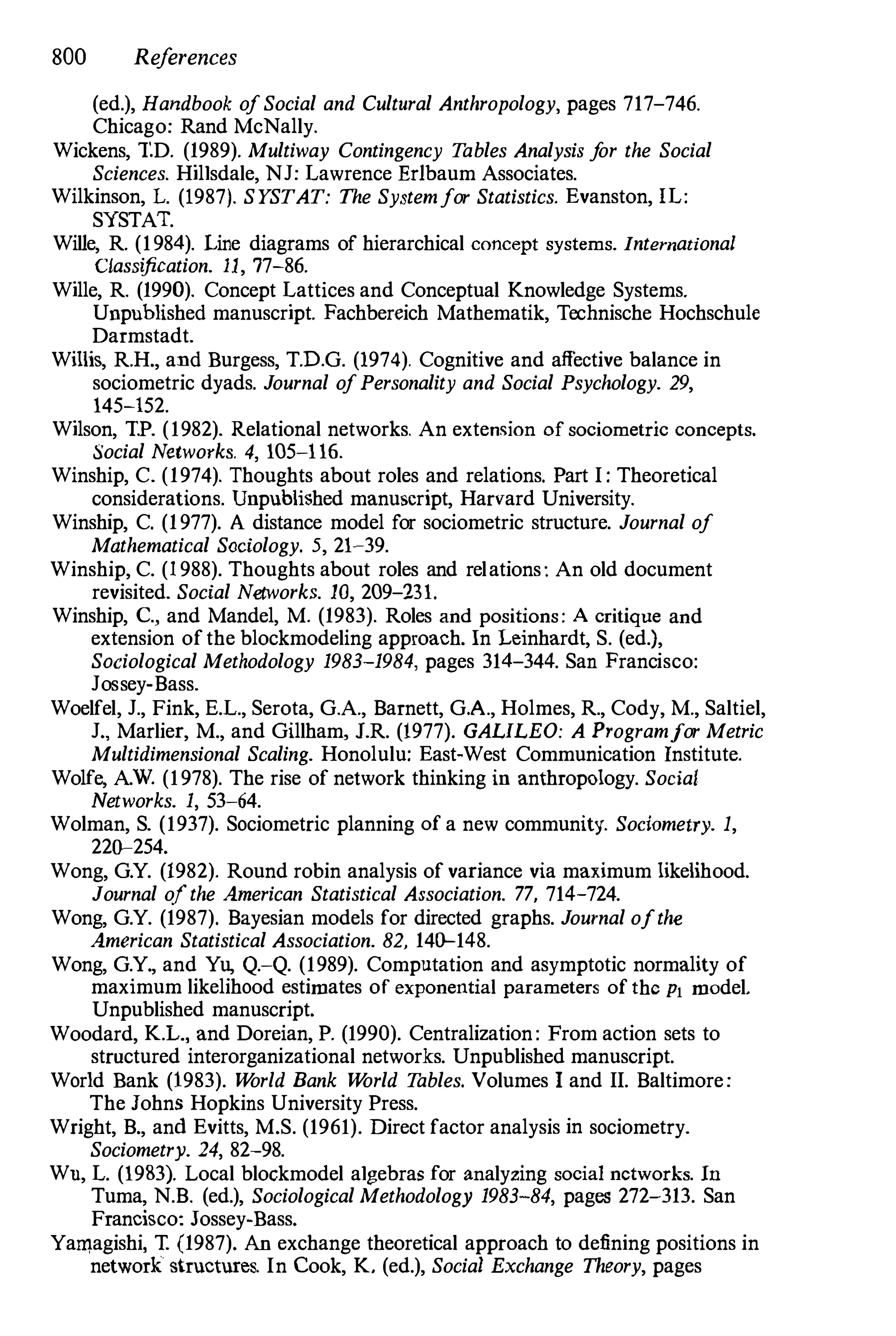 Social Network Analysis [1994]