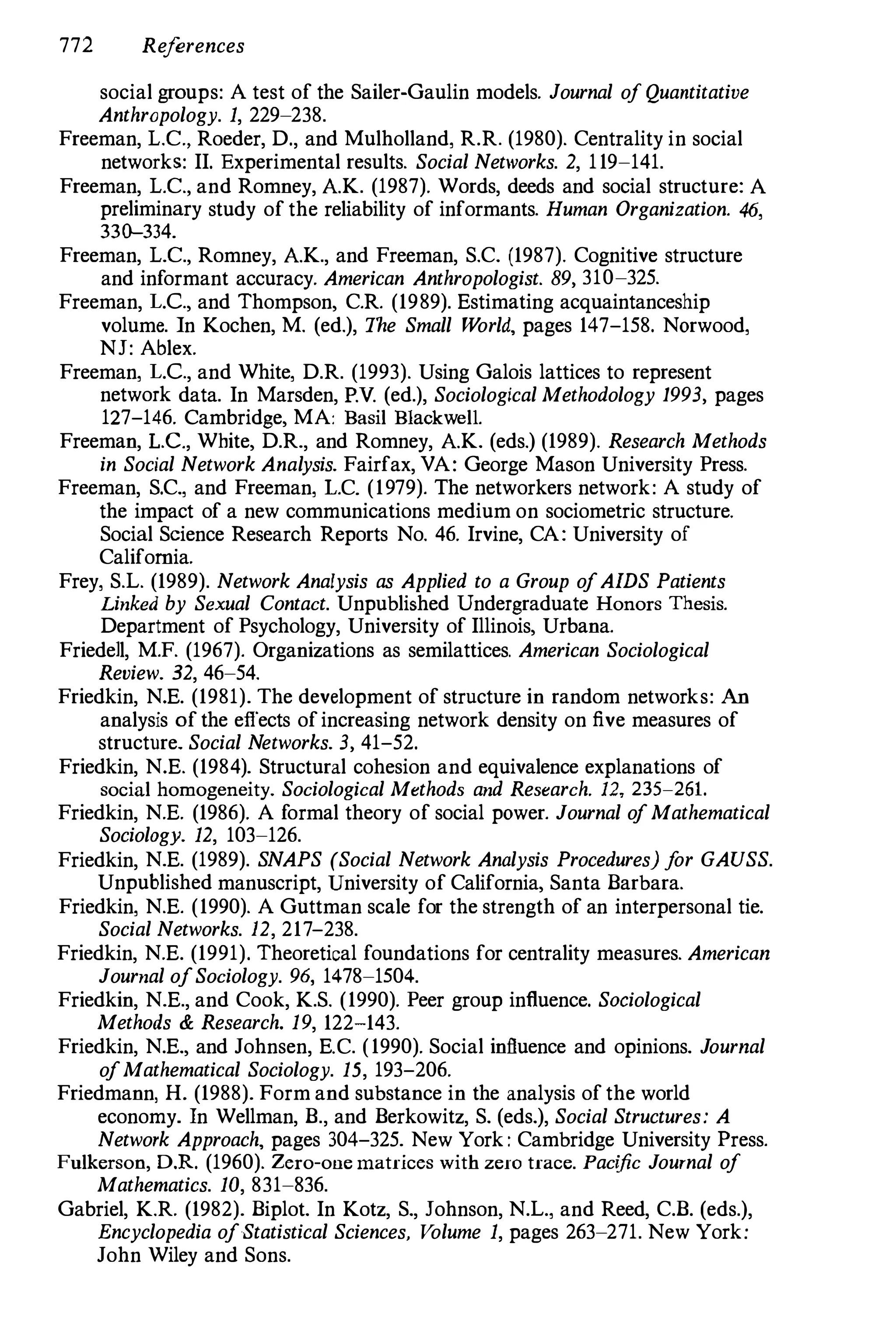 Social Network Analysis 