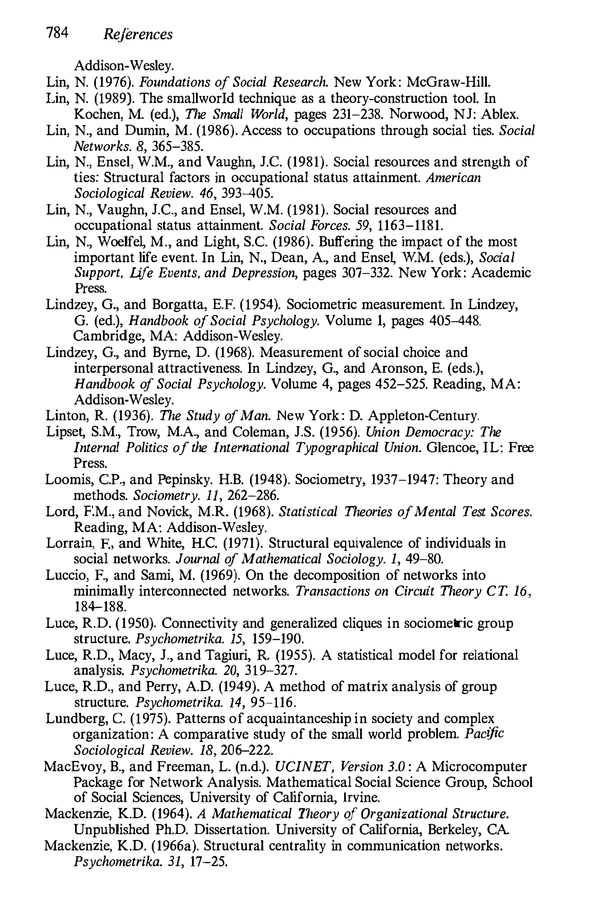 Social Network Analysis 