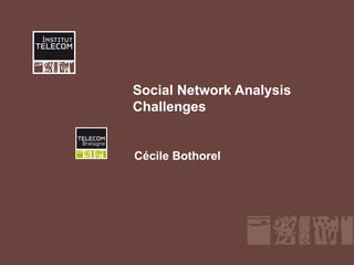 Social Network Analysis
Challenges


Cécile Bothorel
 