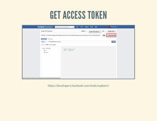 GET ACCESS TOKEN

https://developers.facebook.com/tools/explorer/

 