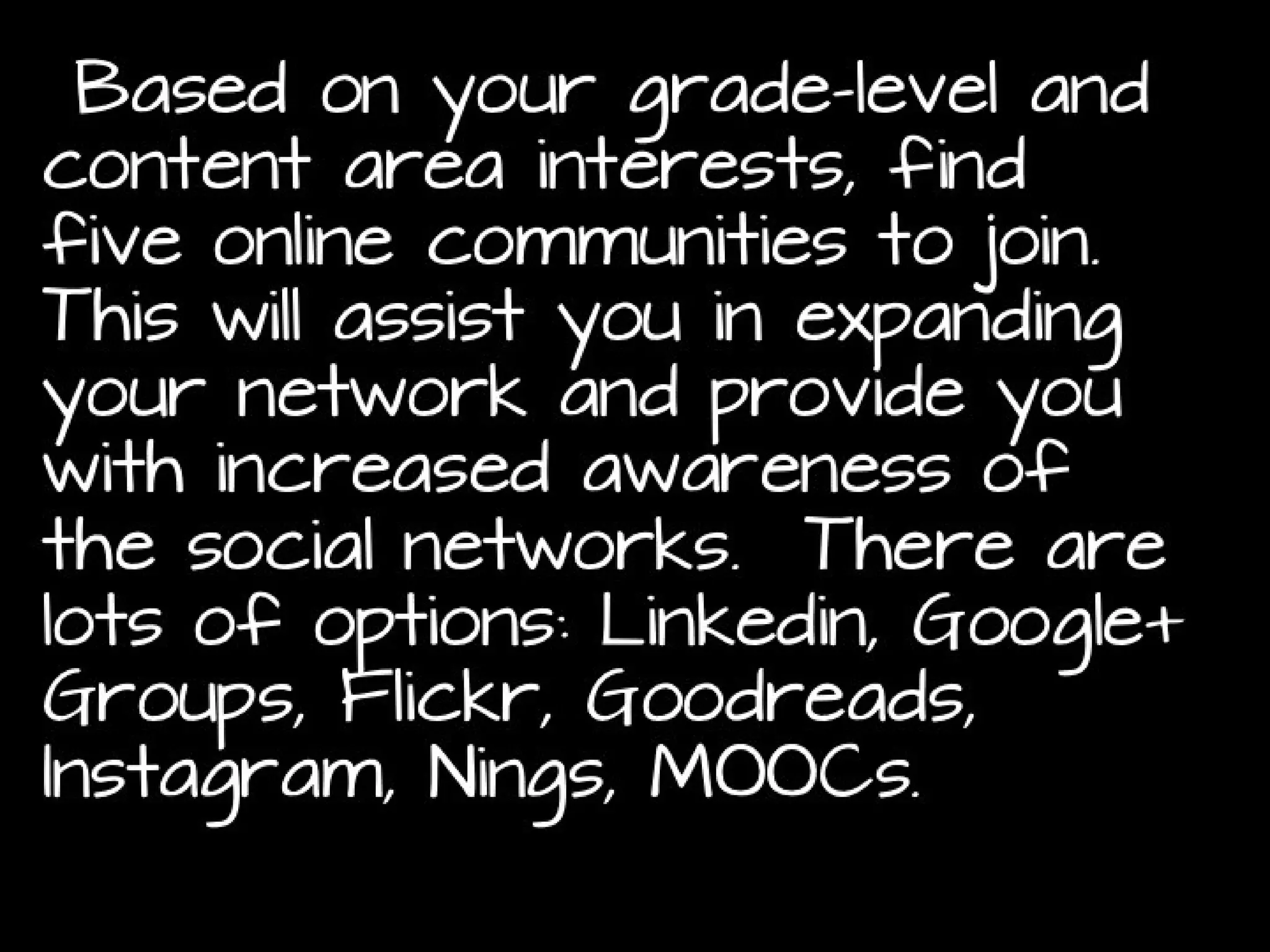 Resources for PLN Development
http://socialnetworkedlearning.weebly.com/pln-development.html

 