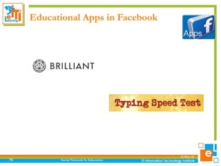 Educational Apps in Facebook
12-Mar-18
Social Network In Education75
 