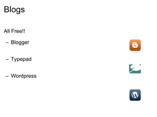 Blogs All Free!! Blogger Typepad Wordpress 