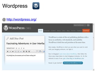 Wordpress @  http://wordpress.org/ 