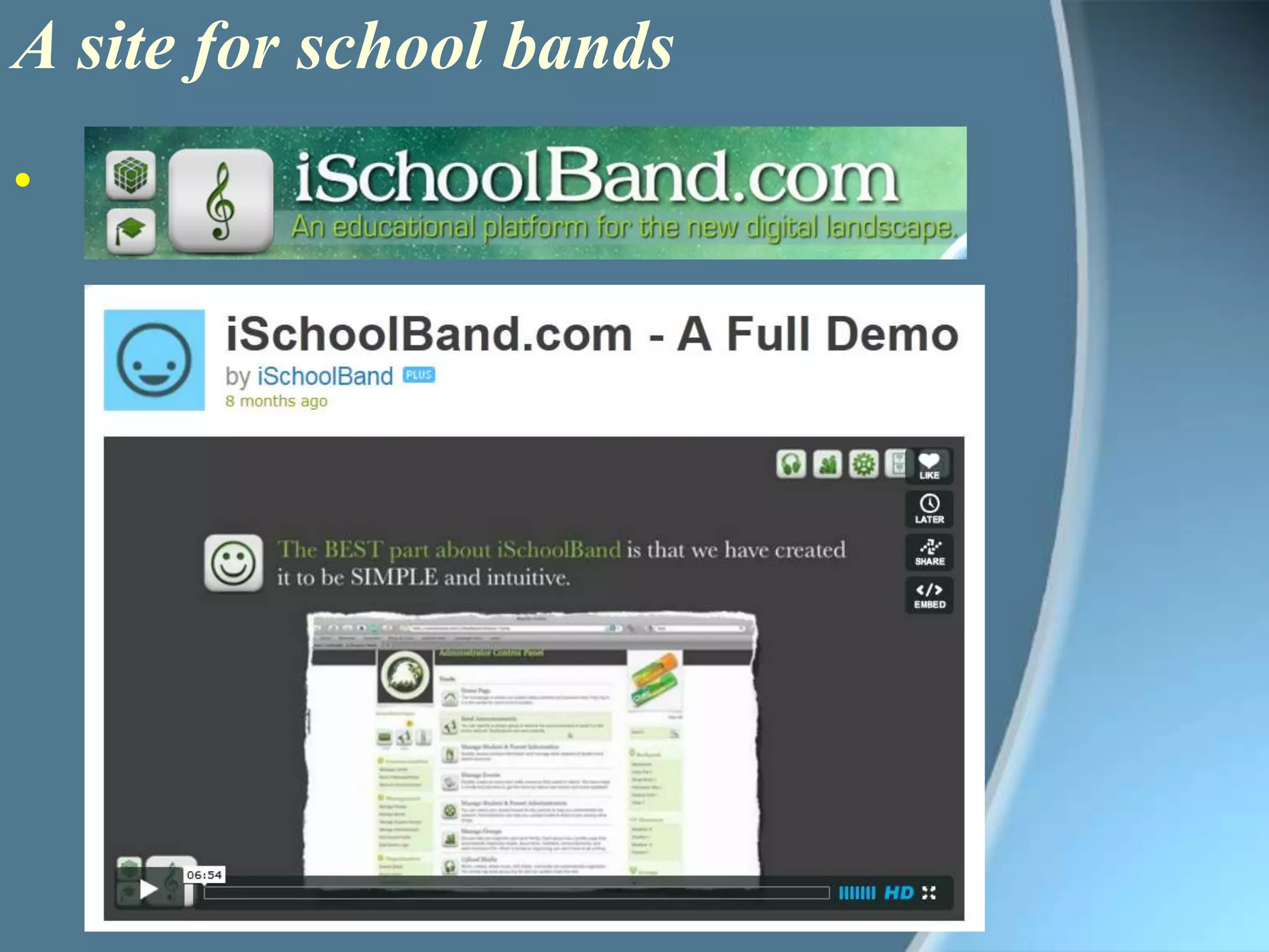 A site for school bands