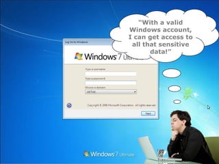 “With a valid
Windows account,
I can get access to
 all that sensitive
       data!”
 