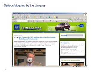 Serious blogging by the big guys 