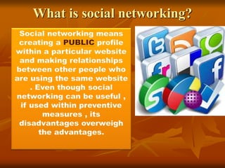 What is social networking?
 