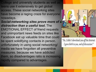 Disadvantages of Social networking | PPTX