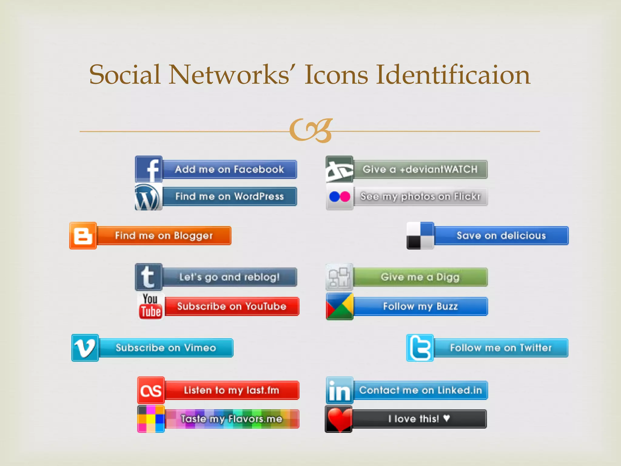 Social Networks’ Icons Identificaion

                
 