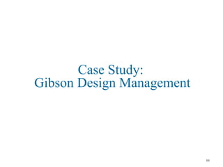 Case Study:
Gibson Design Management
64
 